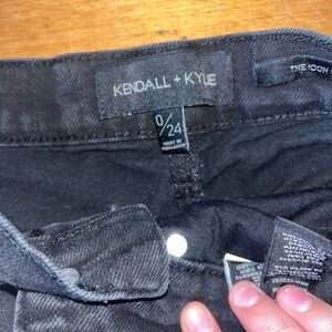 black jean shorts